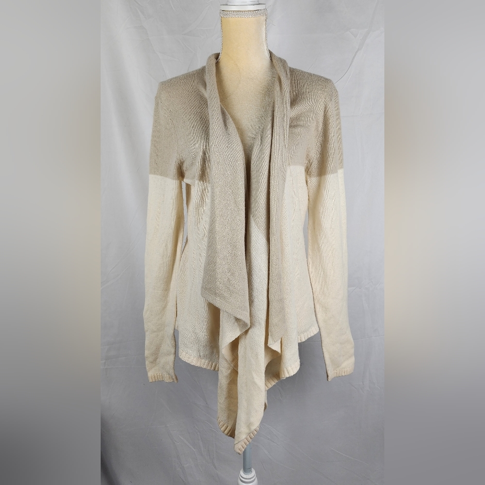 Magaschoni Cashmere Knit Lagenlook Cardigan Sweater sz M Lightweight Luxury